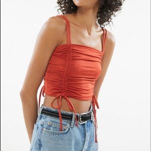 NWT. UO Ruched Straight Neck Cami